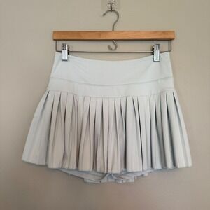 Goldhinge Light Blue Pleated Tennis Skort High Waisted Athletic Skirt Pockets S